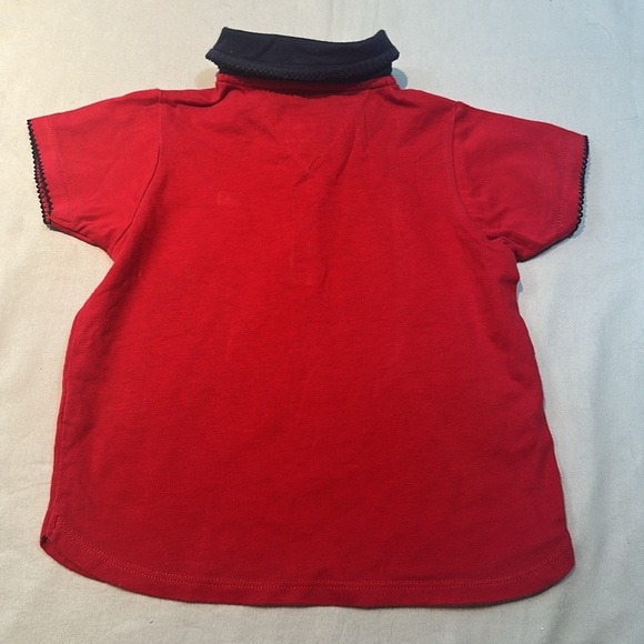 Tommy Hilfiger Red and Black Polo Shirt Classic Style - Picture 4 of 4